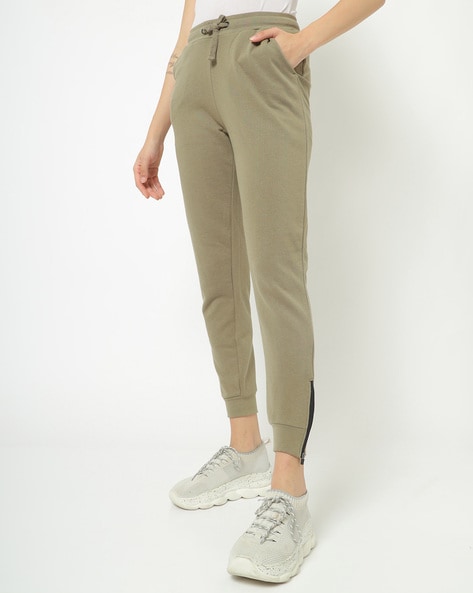 Buy Olive Green Track Pants for Women by Teamspirit Online Ajio