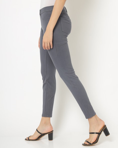 Buy Grey Trousers & Pants for Women by Fig Online