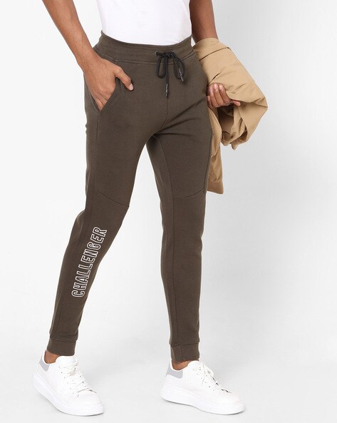 slim fit joggers with zip pockets