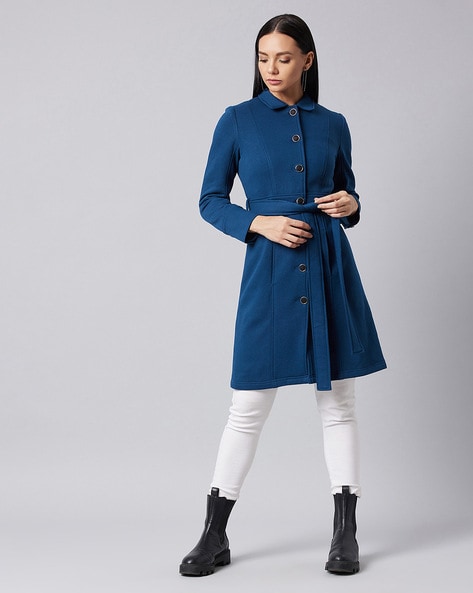 navy blue petite coat