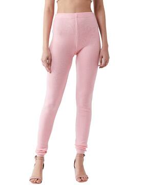 Buy Pink Leggings for Women by RVK 