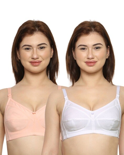 Buy White & Peach Bras for Women by INKURV Online