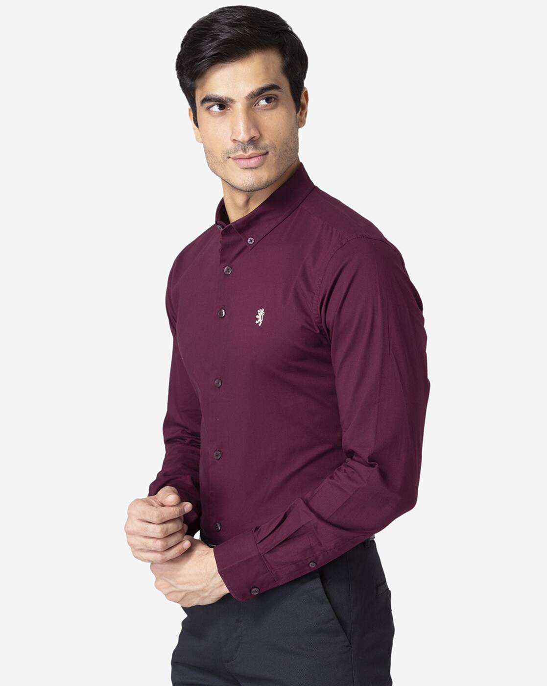 Buy Burgundy Shirts for Men by RED TAPE 