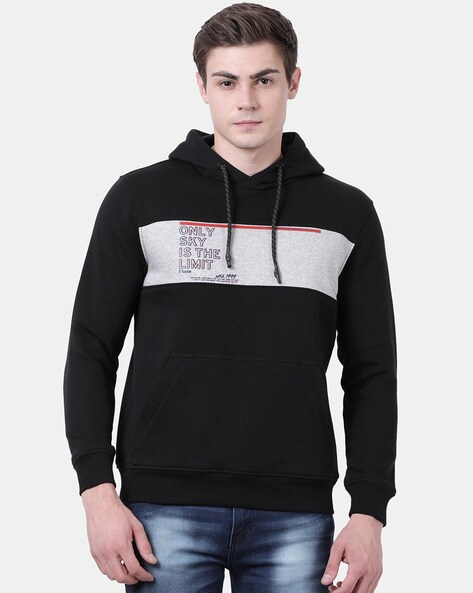 Buy Black Sweatshirt Hoodies for Men by T Base Online Ajio