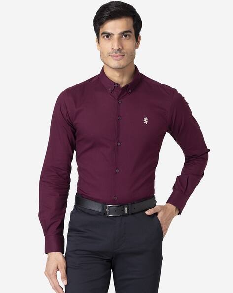 Buy Burgundy Shirts for Men by RED TAPE 