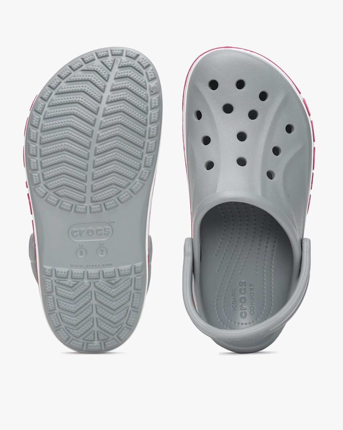 metallic grey crocs