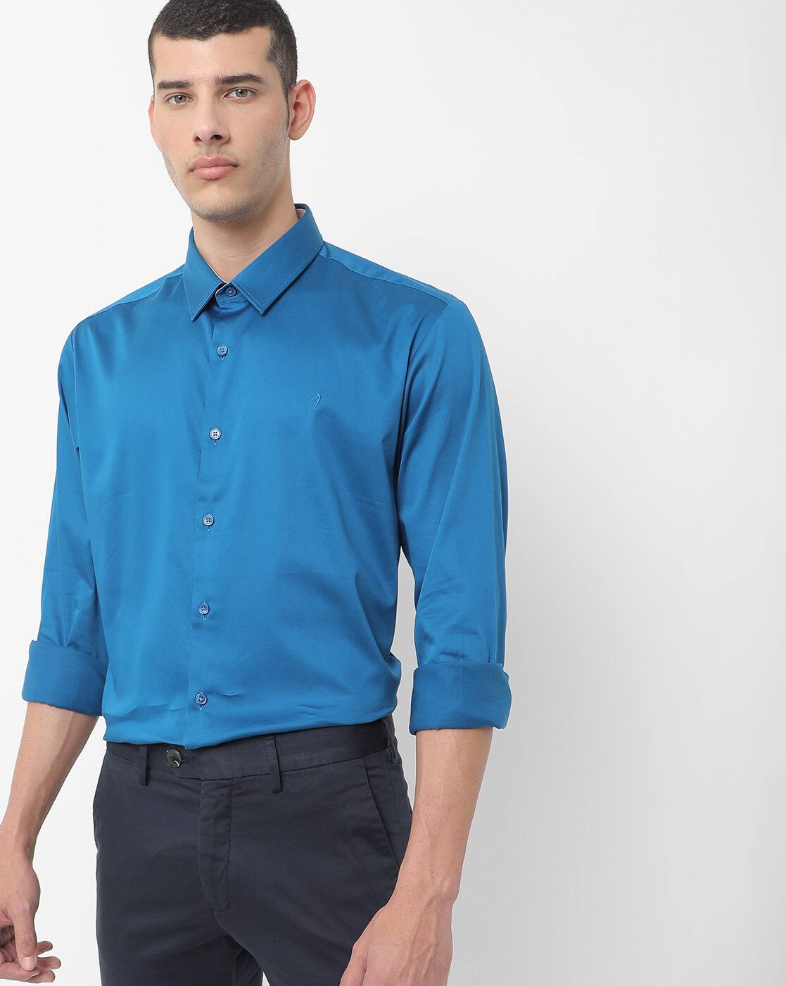 Blue Shirts for Men by INDIAN TERRAIN 