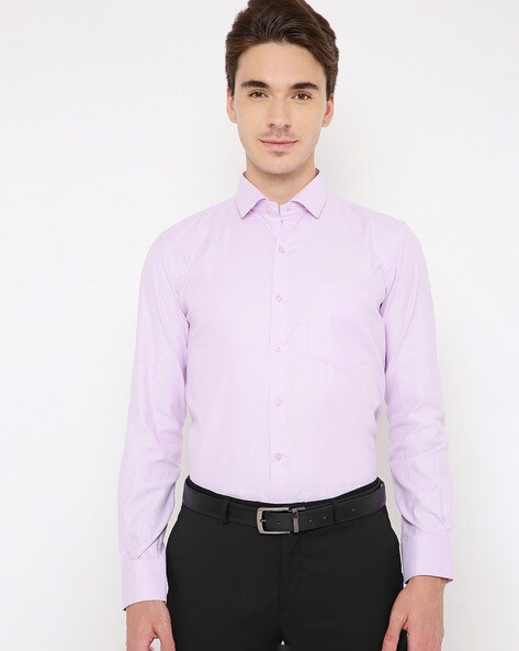 Buy Purple Shirts for Men by MARK & ALBERT Online | Ajio.com