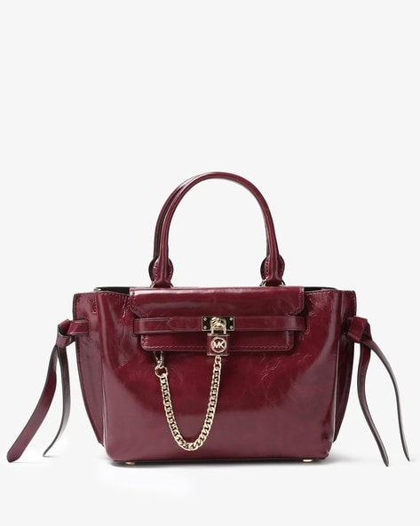 Buy the Hamilton Medium Burgundy Leather Satchel