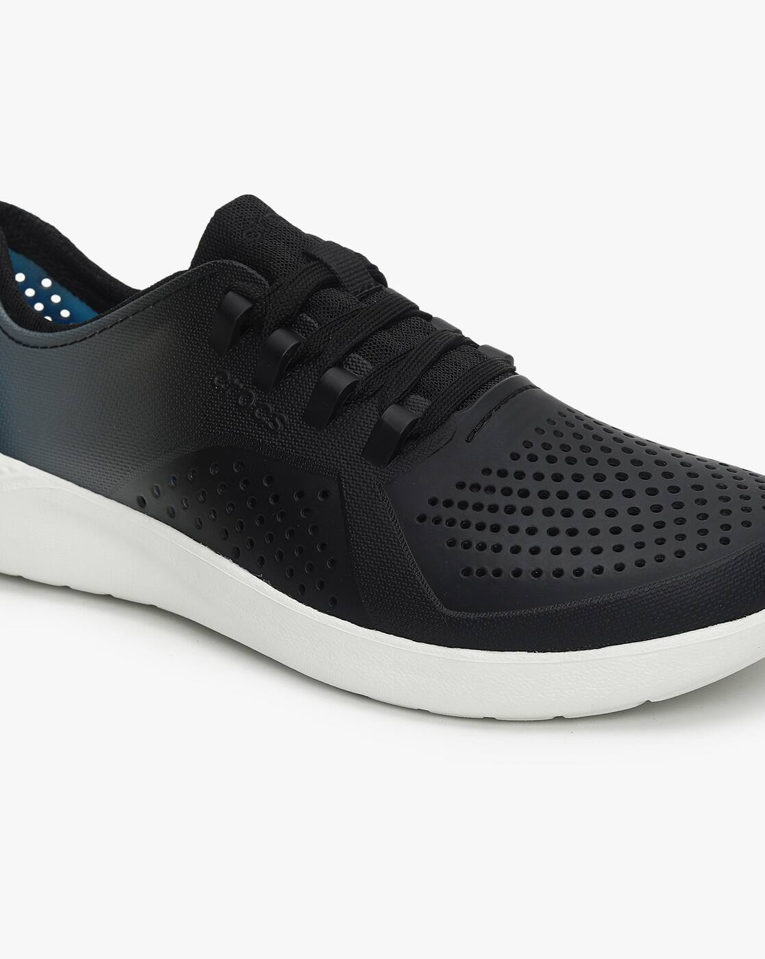 crocs tennis shoes black