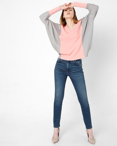 Buy Pink & Grey Tops for Women by GAS Online