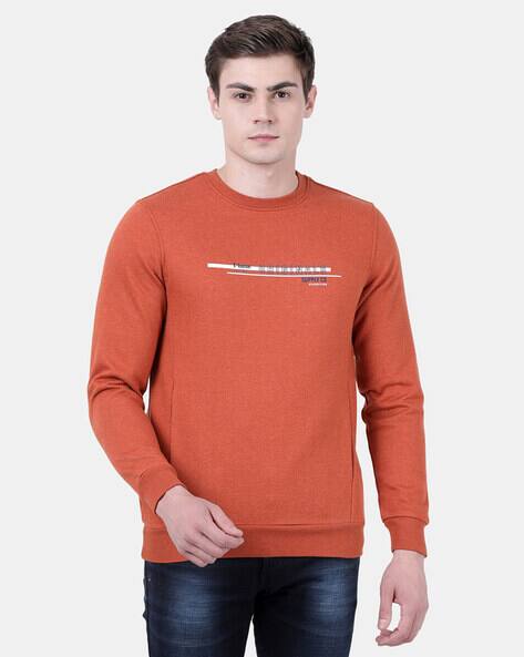 Mens burnt orange sweatshirt Clearance