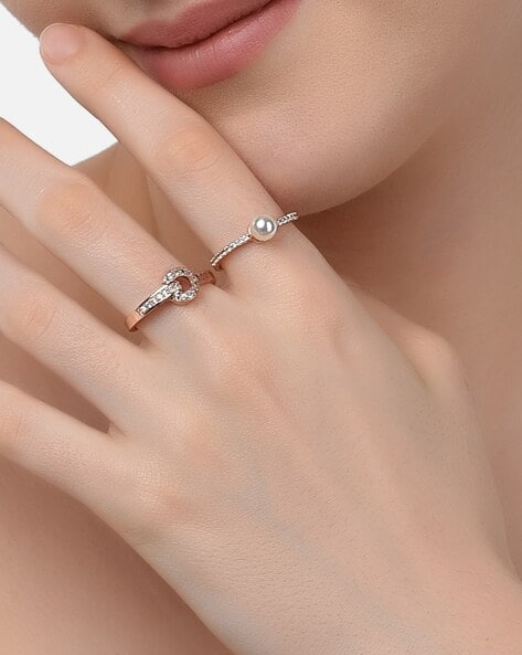 Simple Diamond Ring in Rose Gold | KLENOTA