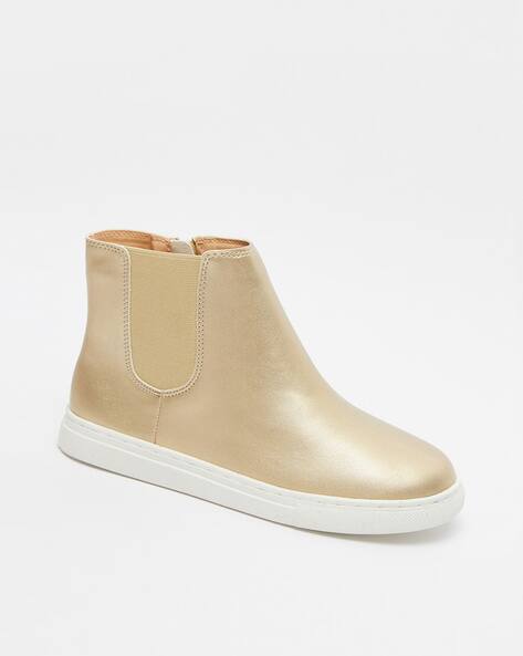 Buy Gold-Toned Boots for Girls by Shoexpress Online