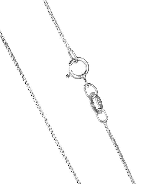 Loop Necklace - Thin & Thick Chain - Silver Sterling — Camillette
