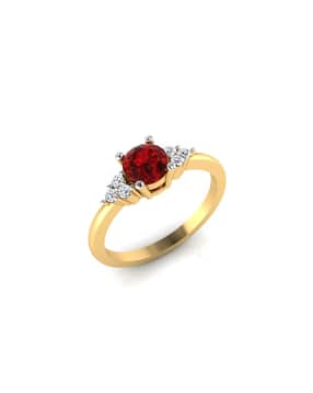 iski uski Yellow Gold Wahima Solitaire Ring-picture-13