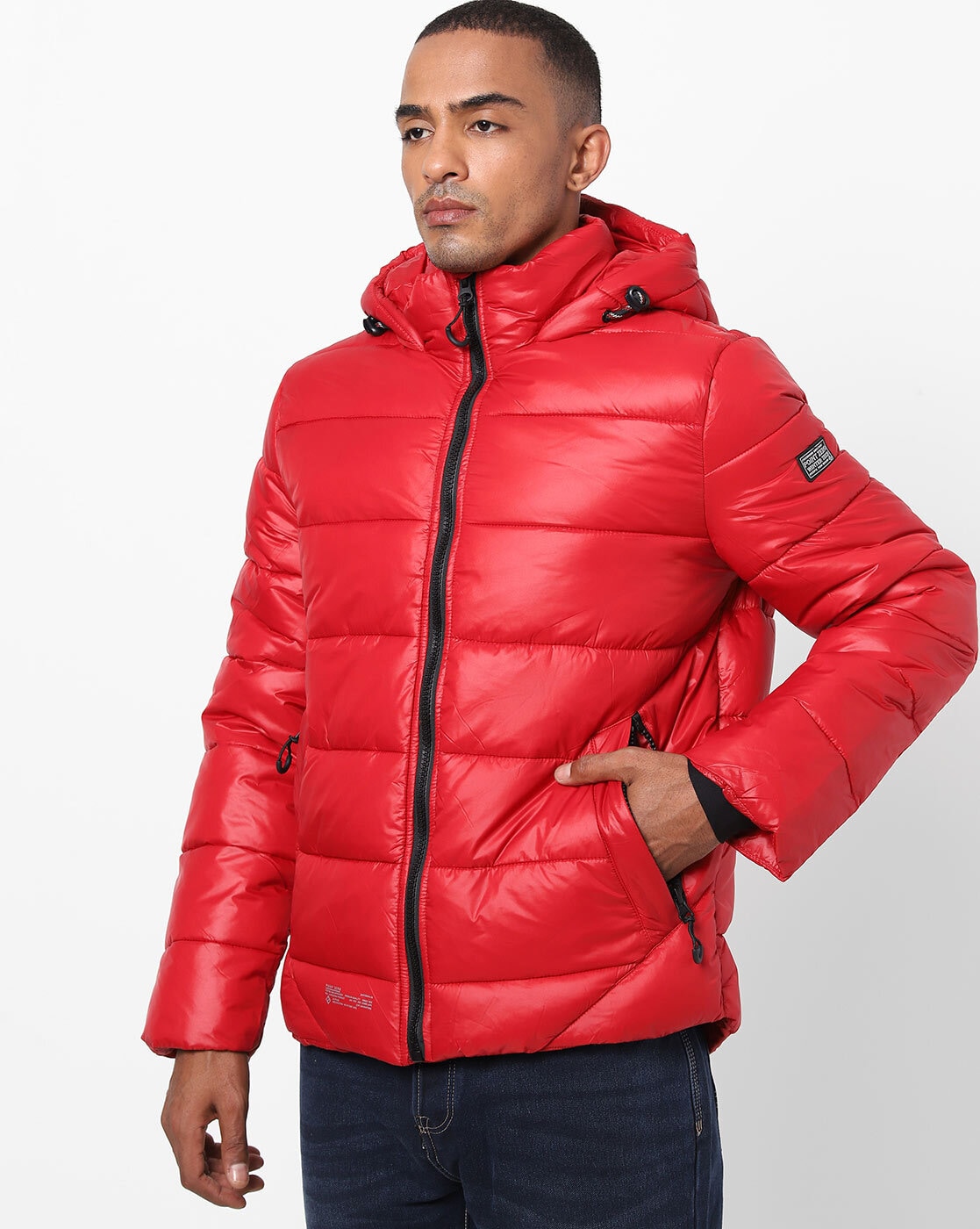 down jacket men red