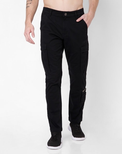 Black Slim Fit Cargo Trousers  New Look