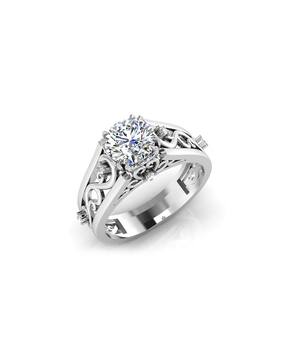 iski uski White Gold Basil Solitaire Ring-picture-22