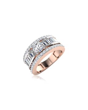 iski uski Rose Gold Stone-Studded Ring-picture-19