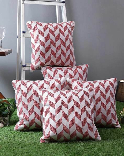 Pink geometric outlet cushions