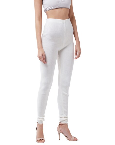 Buy White Leggings for Women by RVK Online