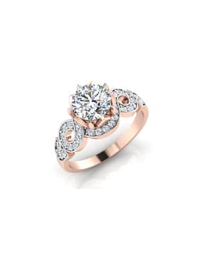 iski uski Rose Gold Bansuri Solitaire Ring-picture-15