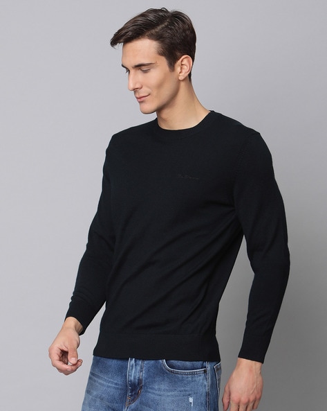 ben sherman black v neck jumper