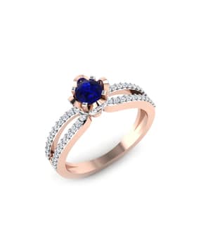 iski uski Rose Gold Akhil Solitaire Ring-picture-32