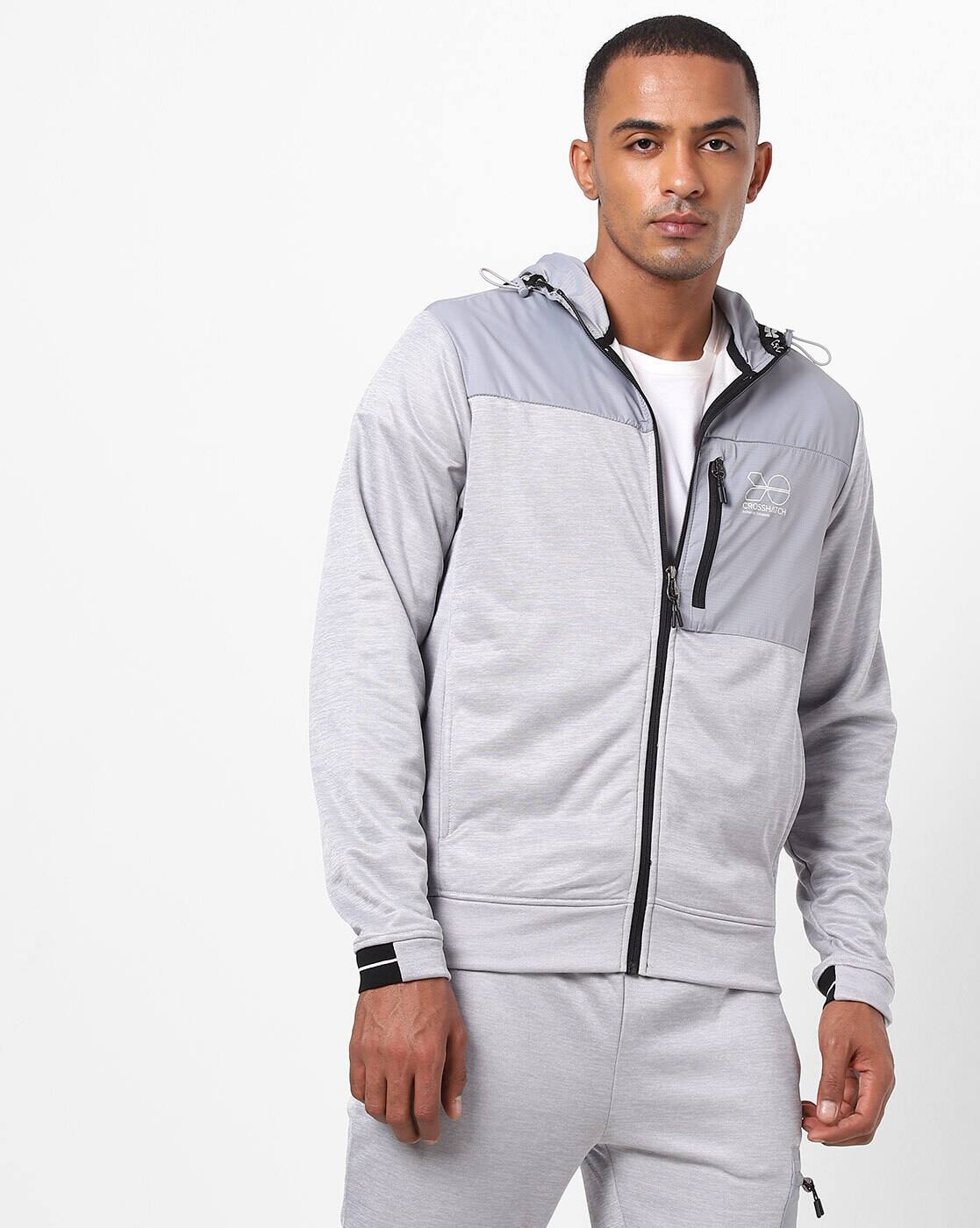crosshatch hooded jacket