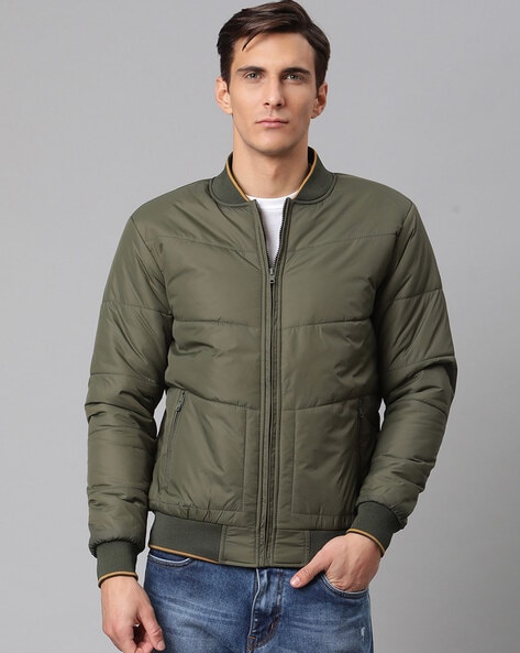 Solid Zip Bomber Jacket Casual Long Sleeve Outerwear Spring - Temu