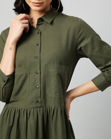 army green dresses for women