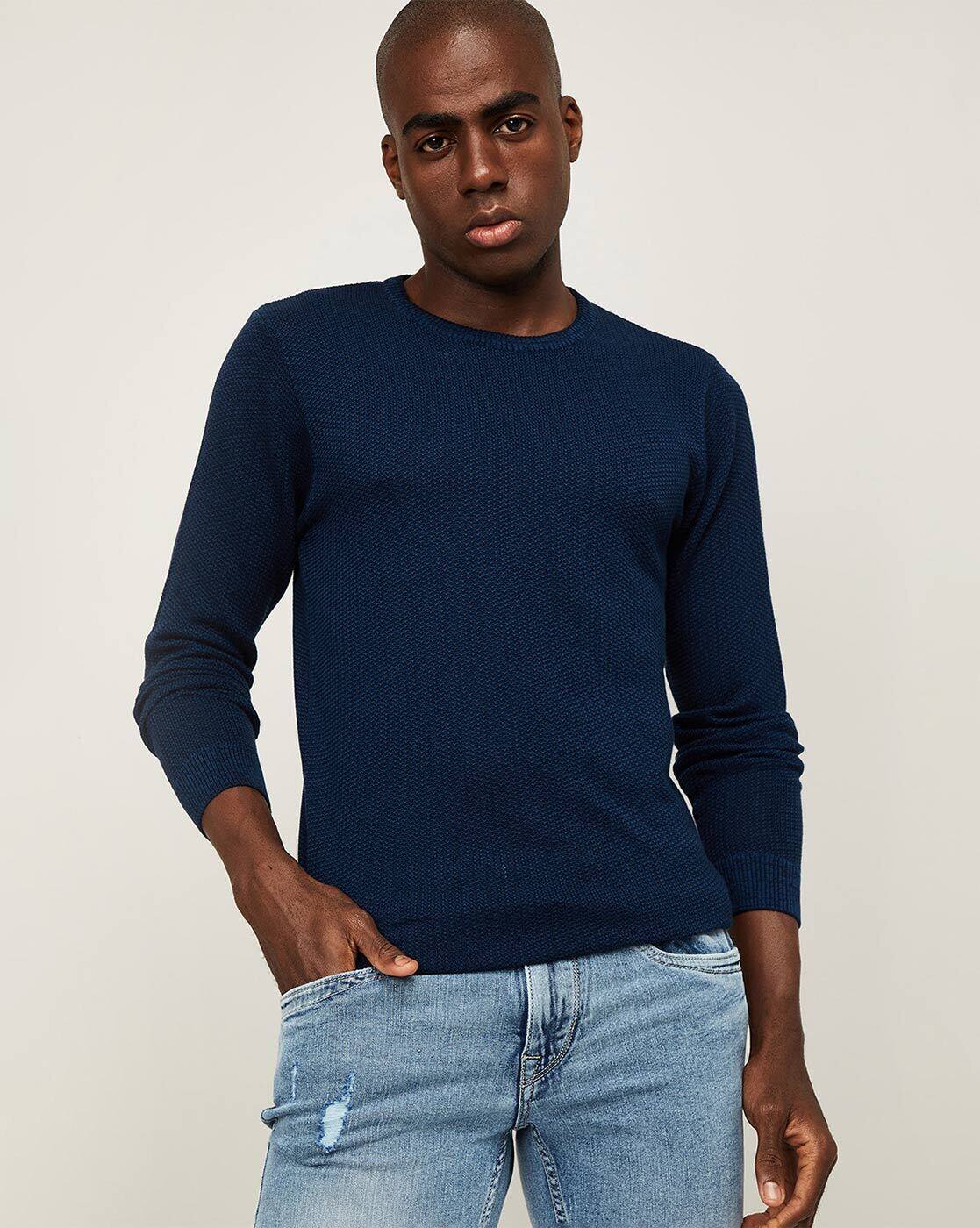 Navy Tshirts for Men by FAME FOREVER 