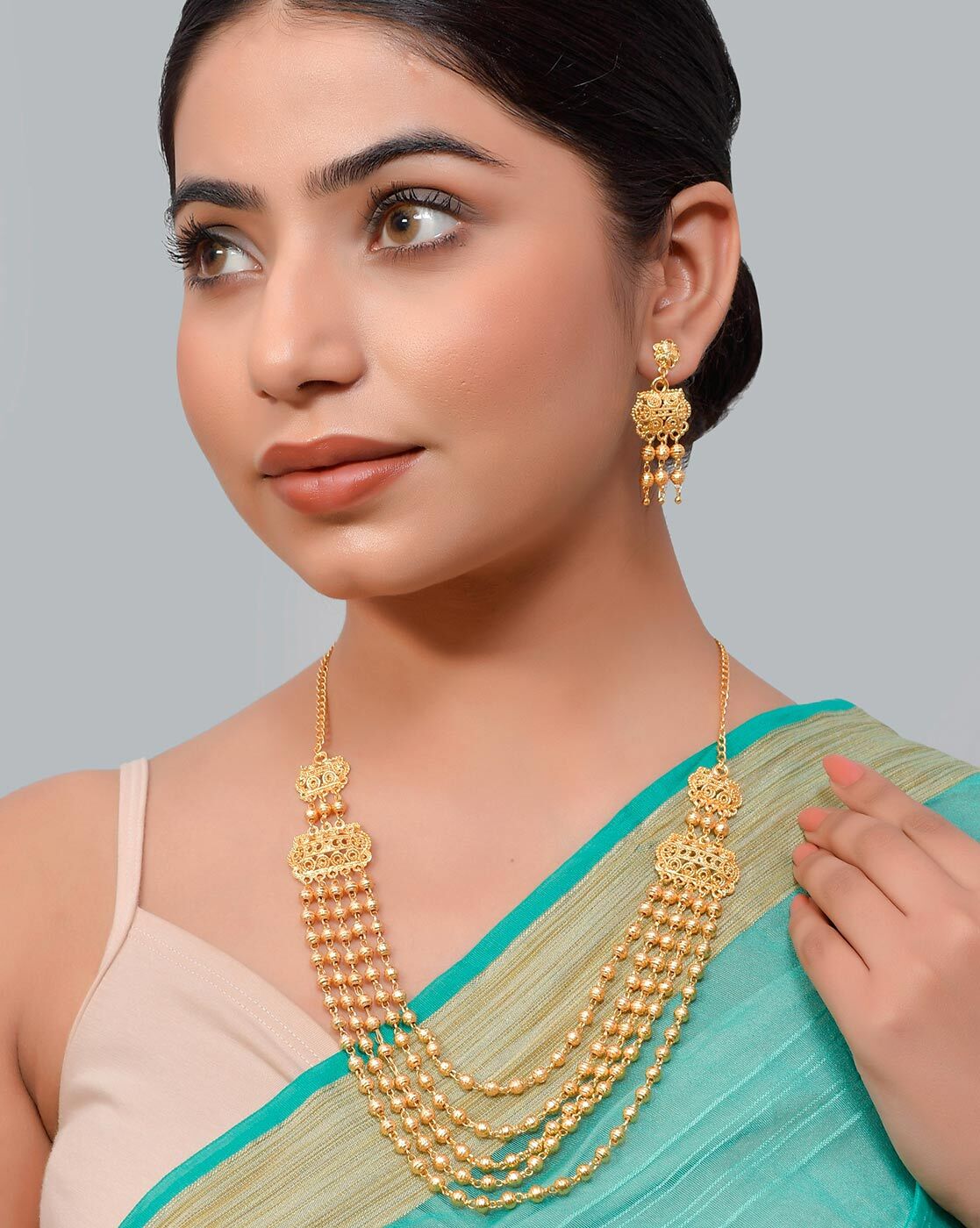 Buy online Gold Plated Layered Chain Necklace from fashion jewellery for  Women by Admier for ₹479 at 66% off