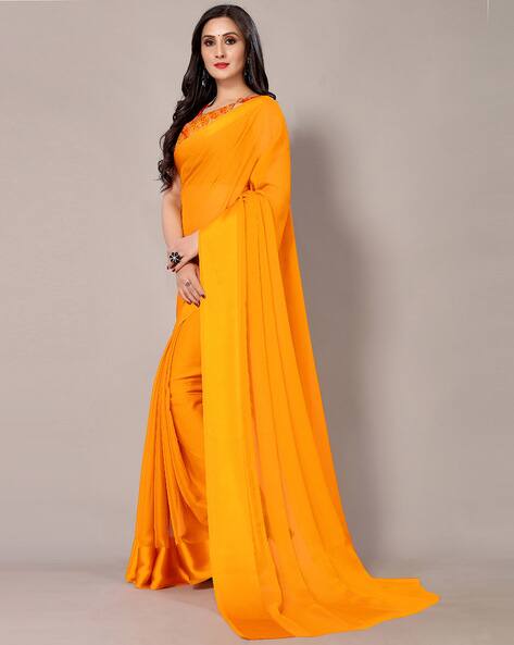 Buy Yellow Sarees for Women by Hritika Online | Ajio.com