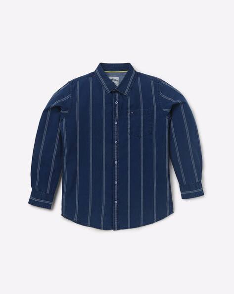 Striped Shirt With Patch Pocket