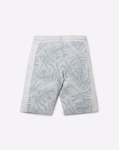 Leaf Print Shorts with Drawstring Fastening view 2