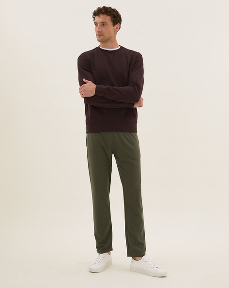 Buy Green Trousers & Pants for Men by Marks & Spencer Online