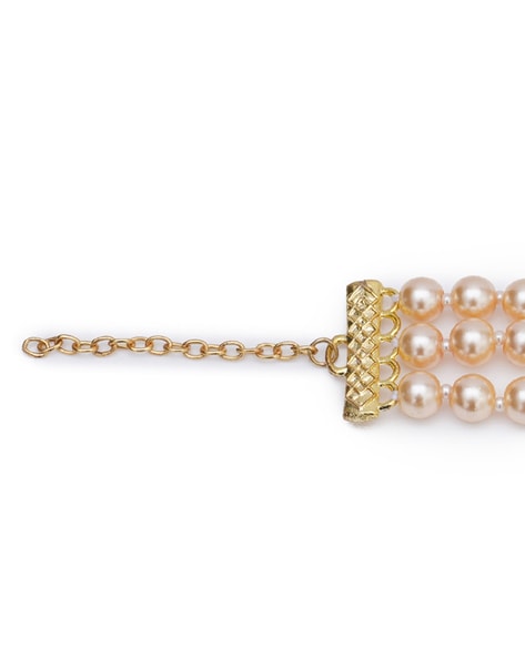 Rose gold pearl deals bracelets