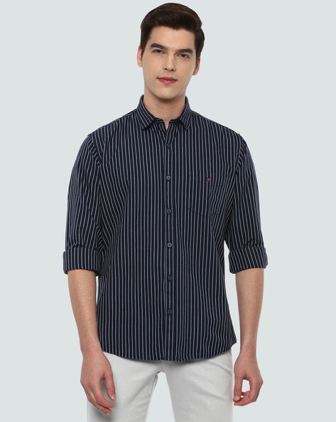 Louis Philippe Formal Shirts : Buy Louis Philippe Men White Shirt Online