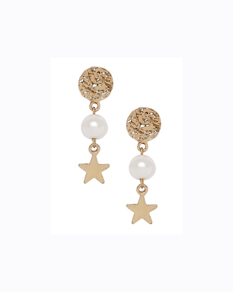 Gold Beaded Snowflake Charm Drop Earrings – Howard's, Inc