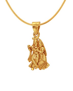 Radha krishna gold hot sale pendant with price