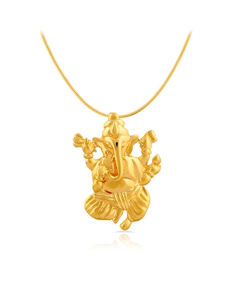 Gold ganesh sales ji pendant