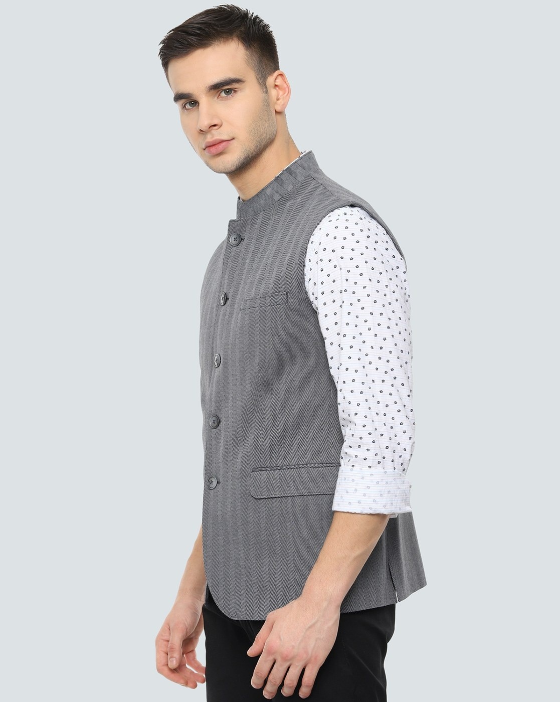 Buy Grey 3-Piece Ethnic Suit for Men by Modi Jacket Online | Ajio.com