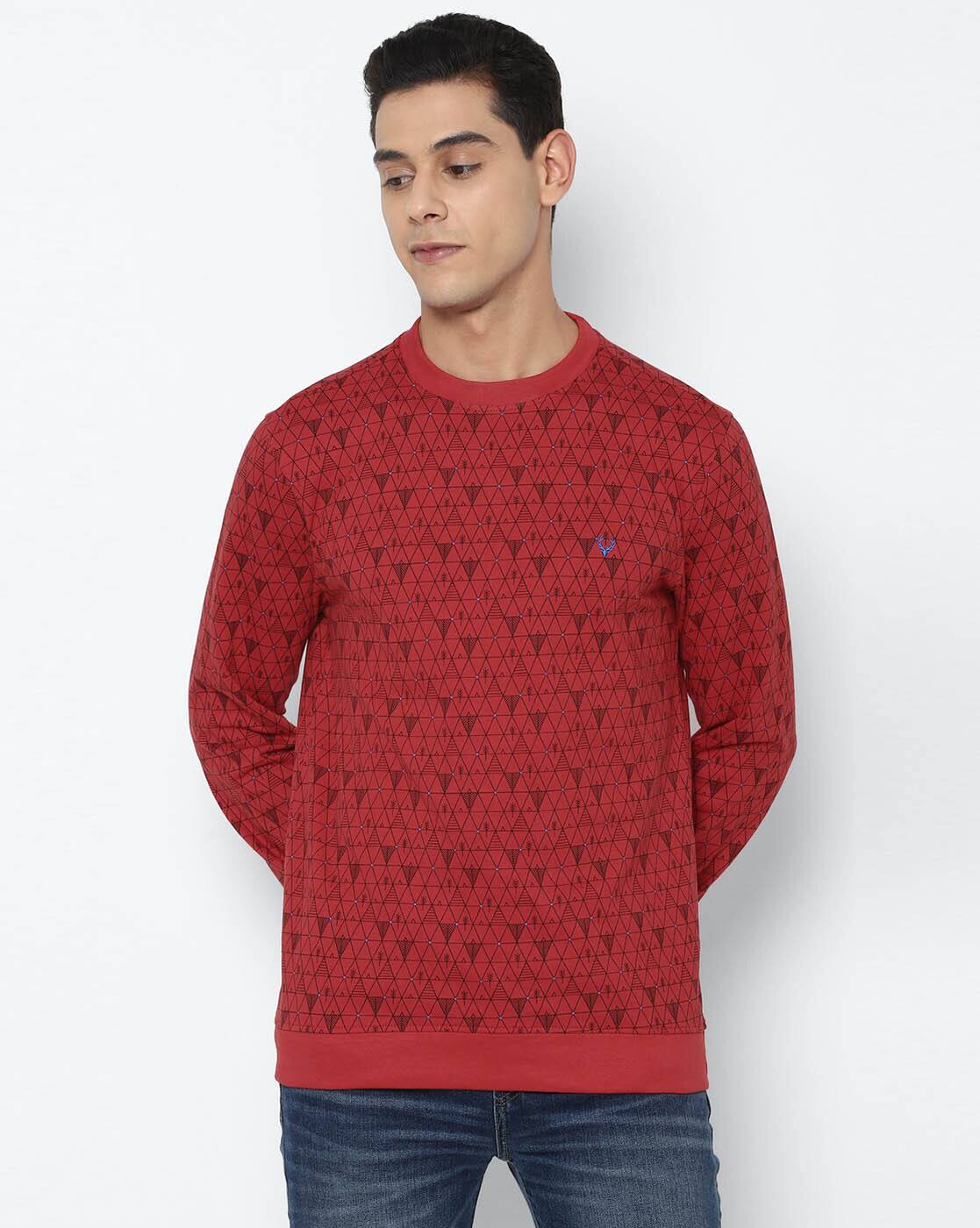 allen solly red sweatshirt