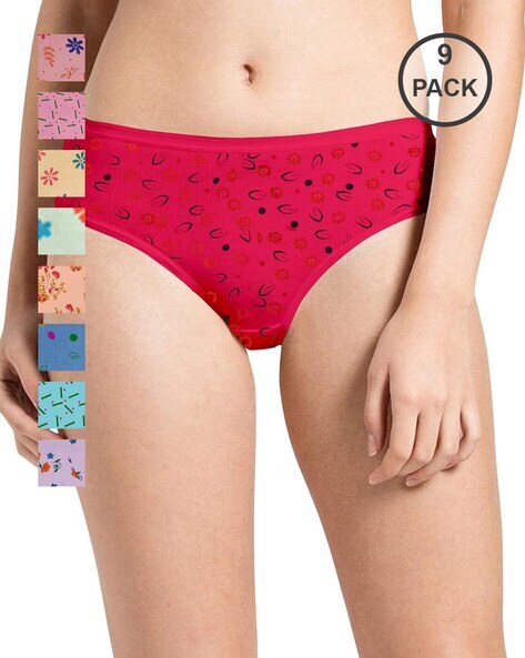 Pack of 9 Floral Print Panties