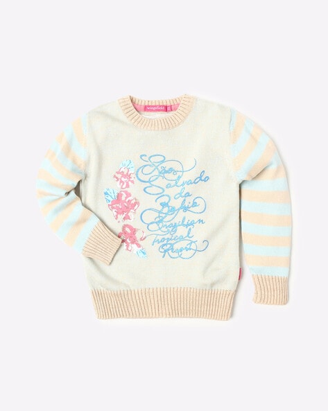 Wingsfield Typographic Print Sweater