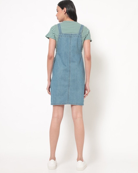 Denim Dungaree Dress