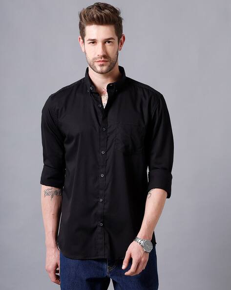 Buy Black Shirts for Men by YOVISH 