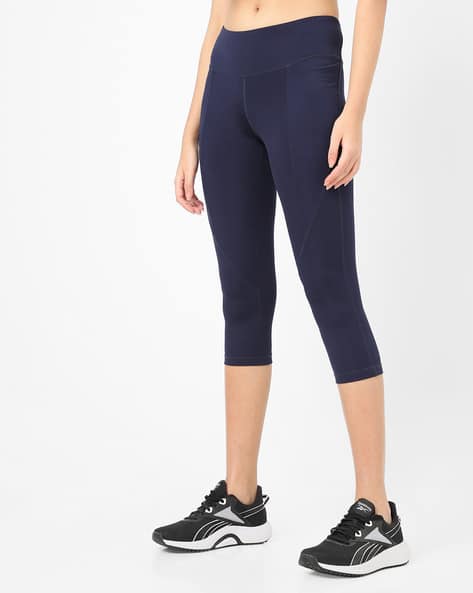 Reebok Solid Mid-Calf Sports Leggings